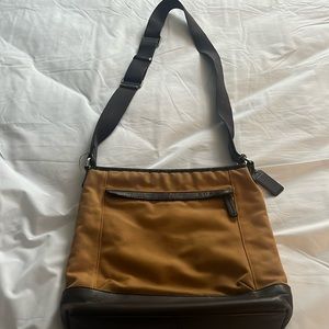 Coach Mustard Yellow & Brown Shoulder Bag